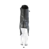 Witte strass steentjes boots 18 cm SPECTATOR-1021RS pleaser boots hoge hakken plateau