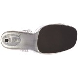 Zilver 11,5 cm CHIC-08 Sandalen met stiletto hak