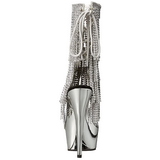 Zilver 15 cm DELIGHT-1017RSF dames enkellaarsjes met franjes
