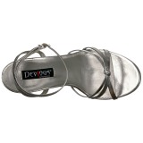 Zilver 15 cm Devious DOMINA-108 sandalen met naaldhak