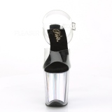 Zilver 20 cm FLAMINGO-808HGI Hologram plateau hoge hakken