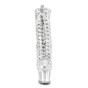 Zilver 20 cm SPECTATOR-1040G glitter exotic hakken - pole dance enkellaarzen