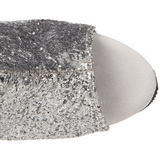 Zilver Glitter 15 cm Pleaser DELIGHT-1018G Plateau Enkellaarzen