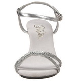 Zilver Glitter 8 cm BELLE-316 Dames Sandalen met Hak