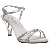 Zilver Glitter 8 cm BELLE-316 Dames Sandalen met Hak