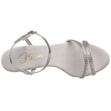 Zilver Glitter 8 cm BELLE-316 Dames Sandalen met Hak