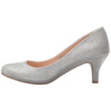 Zilver Kristal Steentjes 6,5 cm DORIS-06 Hoge Avond Pumps met Hakken