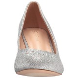 Zilver Kristal Steentjes 6,5 cm DORIS-06 Hoge Avond Pumps met Hakken