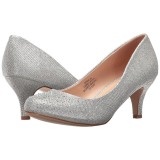 Zilver Kristal Steentjes 6,5 cm DORIS-06 Hoge Avond Pumps met Hakken