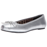 Zilver Kunstleer ANNA-01 grote maten ballerina´s schoenen