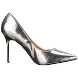 Zilver Mat 10 cm CLASSIQUE-20 Hoge Hakken Pumps voor Heren