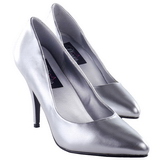 Zilver Mat 10 cm VANITY-420 pleaser pumps met puntneus