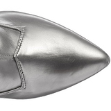 Zilver Mat 13 cm SEDUCE-3000 Overknee Laarzen voor Heren