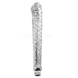 Zilver Pailletten 15 cm PLEASER BLONDIE-R-3011 Plateau Cuissardes Laarzen