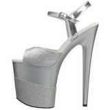 Zilver Schitteren 20 cm Pleaser FLAMINGO-809-2G High Heels Plateau