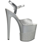 Zilver Schitteren 20 cm Pleaser FLAMINGO-809-2G High Heels Plateau