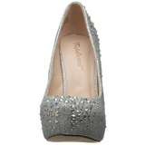 Zilver Strass 13 cm DESTINY-06R Hoge Pumps Schoenen Plateau