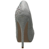 Zilver Strass 13 cm DESTINY-06R Hoge Pumps Schoenen Plateau