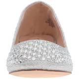 Zilver TREAT-06 kristal steen ballerinas schoenen