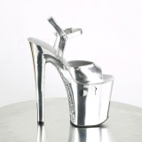 Zilver chroom plateau 20 cm XTREME-809TTG pleaser hoge hakken