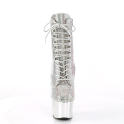 Zilver strass steentjes 18 cm ADORE-1020CHRS-2 plateau boots hoge hakken