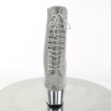 Zilver strass steentjes 18 cm ADORE-1020CHRS plateau boots hoge hakken