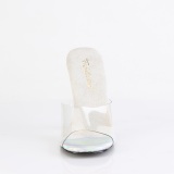 Zilveren mules 11,5 cm GALA-01DSP strass mules met naaldhak