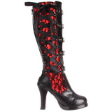 Zwart 10 cm CRYPTO-106 lolita laarzen gothic met dikke zolen