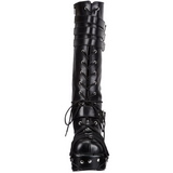 Zwart 11,5 cm CHARADE-206 lolita laarzen gothic met dikke zolen