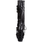 Zwart 11,5 cm CHARADE-206 lolita laarzen gothic met dikke zolen