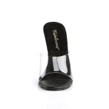 Zwart 11,5 cm FABULICIOUS GALA-01 dames slippers met hak