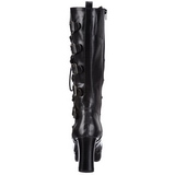 Zwart 11,5 cm GOTHIKA-200 lolita laarzen gothic met dikke zolen