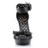 Zwart 11,5 cm retro vintage BETTIE-07 damesschoenen met hoge hak