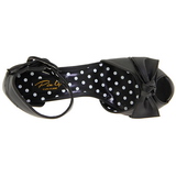 Zwart 11,5 cm retro vintage BETTIE-07 damesschoenen met hoge hak