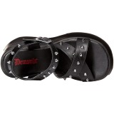 Zwart 13 cm Demonia DYNAMITE-02 lolita sandalen wedge sandalen sleehak