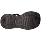 Zwart 13 cm DemoniaCult DYNAMITE-02 lolita sandalen wedge sandalen sleehak