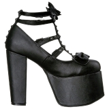 Zwart 14 cm DEMONIA TORMENT-600 gothic plateau schoenen