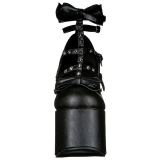 Zwart 14 cm DEMONIA TORMENT-600 gothic plateau schoenen