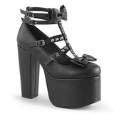 Zwart 14 cm DemoniaCult TORMENT-600 gothic plateau schoenen