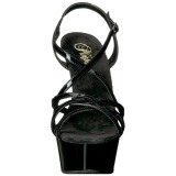 Zwart 15 cm Pleaser DELIGHT-613 Sandalen met hoge hakken