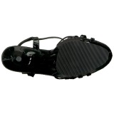 Zwart 15 cm Pleaser DELIGHT-613 Sandalen met hoge hakken