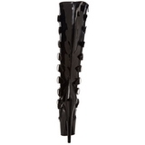 Zwart 18 cm ADORE-2043 plateau laarzen dames met gespen