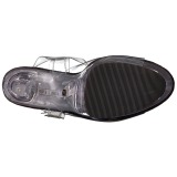 Zwart 18 cm FLASHDANCE-708 LED gloeilamp stripper sandalen paaldans schoenen