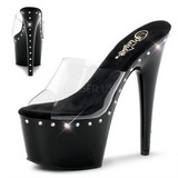 Zwart 18 cm Pleaser ADORE-701LS Plateau Mules