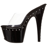 Zwart 18 cm Pleaser ADORE-701LS Plateau Mules