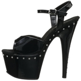 Zwart 18 cm Pleaser ADORE-709LS Hoge Hakken Plateau