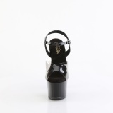 Zwart 18 cm Pleaser SKY-308-1 plateau schoenen met hoge hakken
