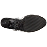 Zwart 18 cm Pleaser SKY-308MG glitter schoenen met hakken