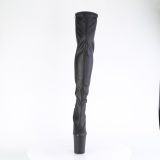 Zwart 20 cm FLAMINGO-3000 overknee laarzen met plateauzool