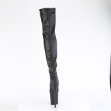 Zwart 20 cm FLAMINGO-3000 overknee laarzen met plateauzool